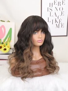 Short Curly Synthetic Hair Topper - Black - View 5