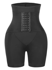 SHEIN High Waisted Hook And Eye Shapewear Shorts