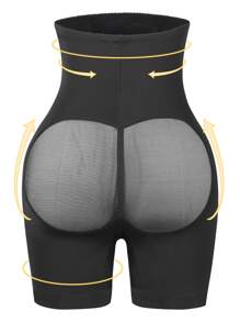 SHEIN High Waisted Hook And Eye Shapewear Shorts