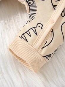 Baby Boy Cartoon Graphic Jumpsuit - Apricot - View 5