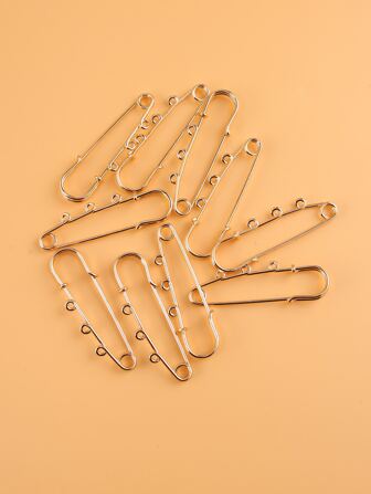 10 st nålformade gör-det-själv-broschtillbehör