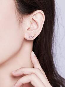 3 cái/bộ bình sữa silicon màu tím & bàn chải làm sạch & giá đựng đồ, thiết kế cá voi hoạt hình - Bạc - Xem 2