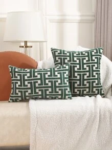 1入組幾何樣式靠墊套不附帶墊芯 - 彩色 - 查看 1