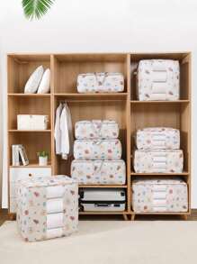 1pc Planet & Cartoon Graphic Quilt Foldable Storage Bag - Multicolor - View 1