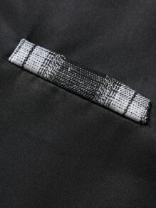 Manfinity Men Plus Plaid Button Up Shirt - Black - View 5