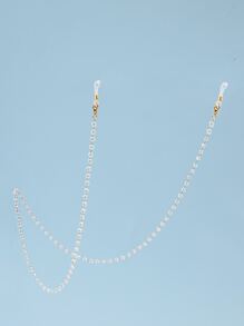 Cadena para gafas con diseño de cuenta - Blanco - Ver 1