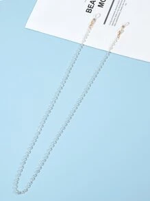 Cadena para gafas con diseño de cuenta - Blanco - Ver 2