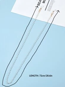 Cadena para gafas con diseño de cuenta - Blanco - Ver 6