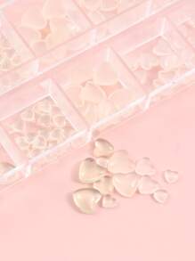 FULL BEAUTY 1box 3D Heart Design Nail Art Decoration - Clear - View 6