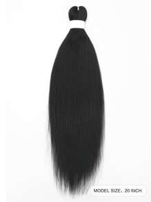 Medium Straight Synthetic Hair Extension - Black - View 2