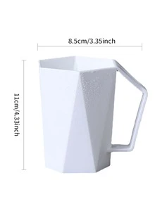 1pc Plain Gargle Cup - White - View 2