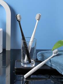 2pcs Minimalist Toothbrush - Multicolor - View 1