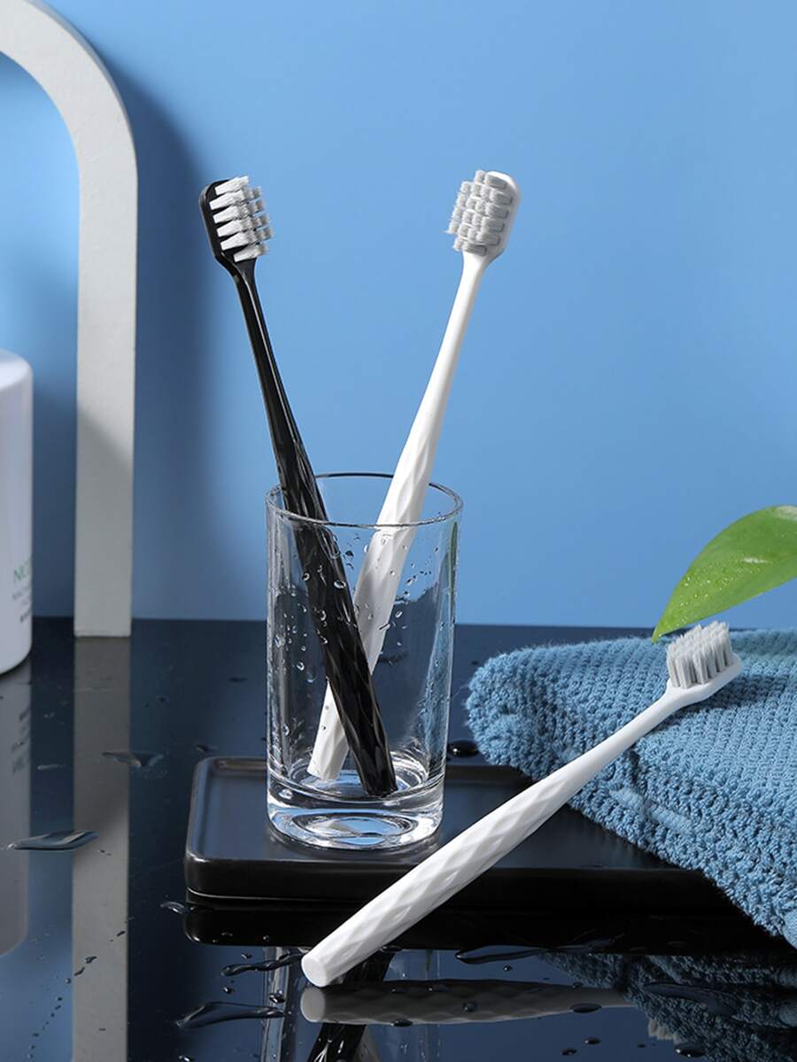 2pcs Minimalist Toothbrush - Multicolor - View 1