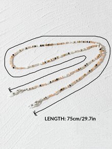 3件套波西米亚风彩虹串珠眼镜链，多色米珠眼镜带，时尚眼镜及老花镜挂绳 - 彩色 - 查看 11
