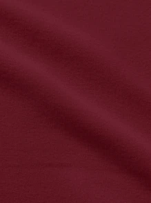 Manfinity Men Slogan Graphic Sweatshirt Without Necklace - Burgundy - View 5