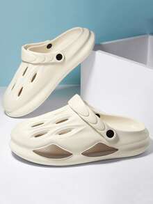 Hombres Zuecos con abertura - Beis - Ver 3