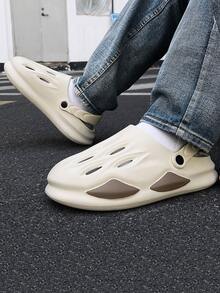 Hombres Zuecos con abertura - Beis - Ver 4