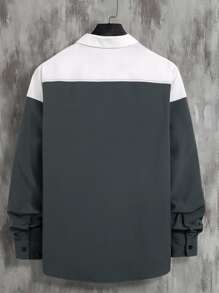 Manfinity Men Two Tone Shirt Without Tee - Dark Grey - View 2