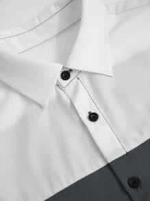 Manfinity Men Two Tone Shirt Without Tee - Dark Grey - View 3