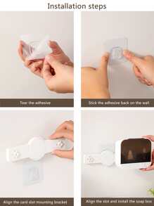 1pc Wall Mounted Soap Dish - Black - View 6