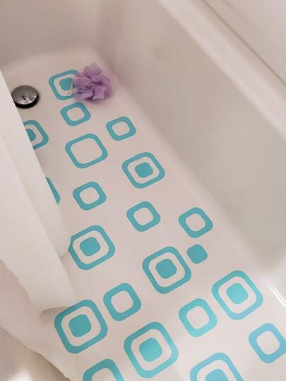 30pcs Geometric Design Anti-Slip Shower Stall Mat