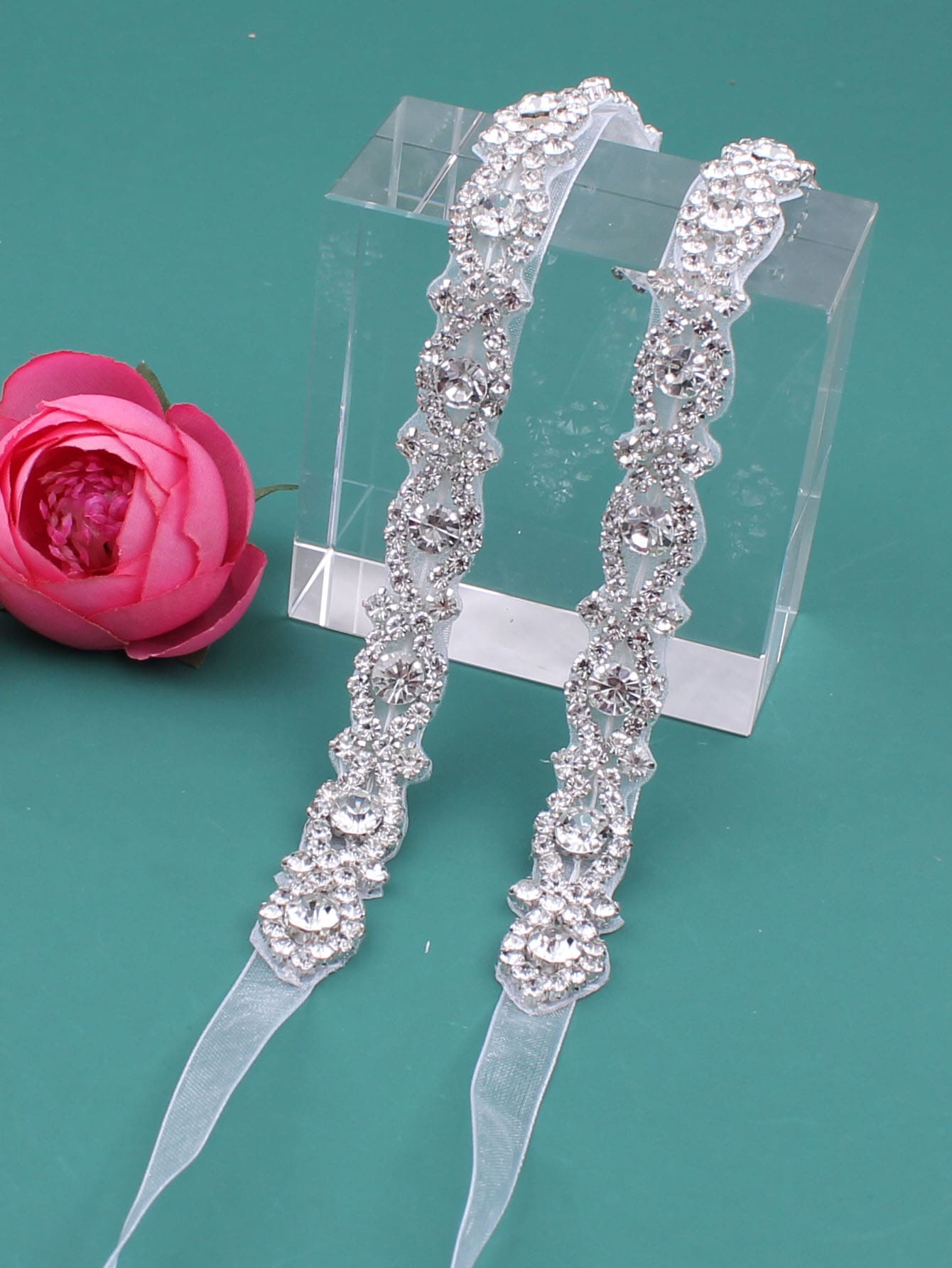Bridal rhinestone sash