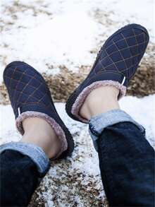 Men Stitch Design Mule Sneakers - Blue - View 2