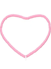 1股6mm粉色軟黏土珠子DIY首飾配件