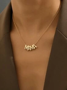 Letter Charm Necklace - Yellow Gold - View 1