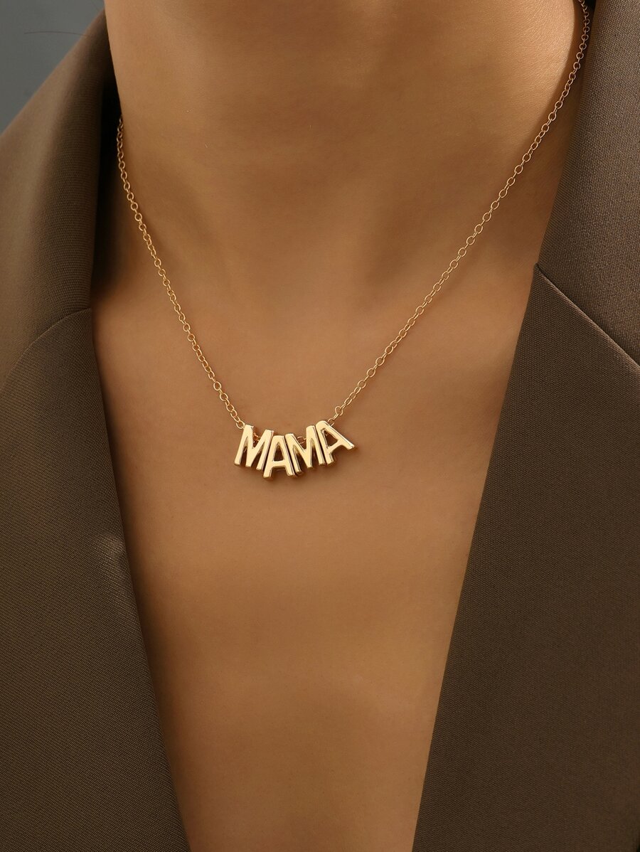 Letter Charm Necklace - Yellow Gold - View 1