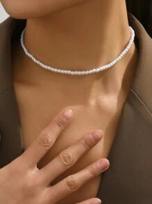 Ngọc trai giả Đính cườm Vòng đeo cổ - Nhiều màu - Xem 2