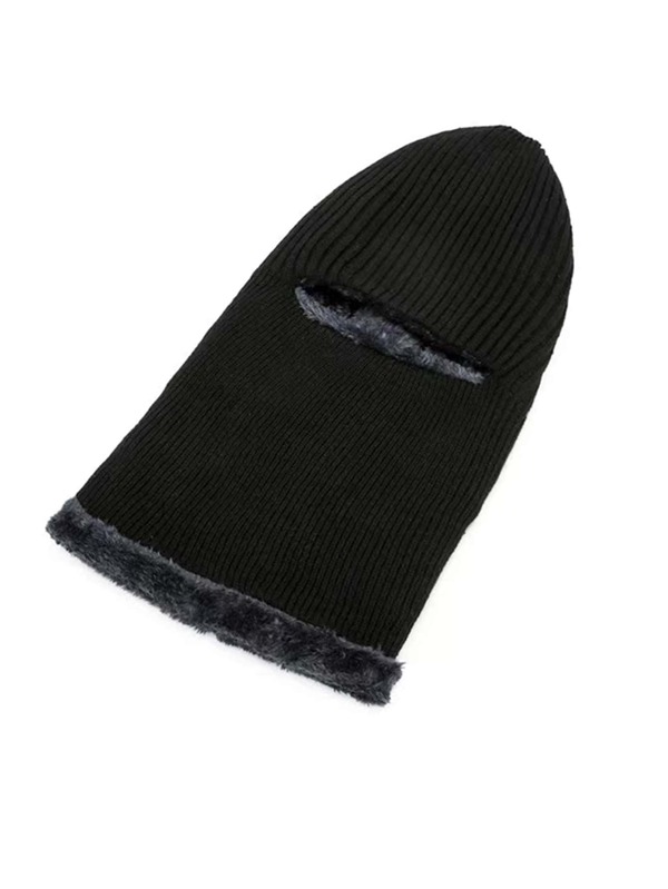 Full Face Knitted Balaclava Face Mask Winter Plush Lined Ski Mask for