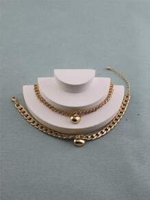 2 chiếc Vòng tay quyến rũ trái tim cặp đôi - Vàng - Xem 4