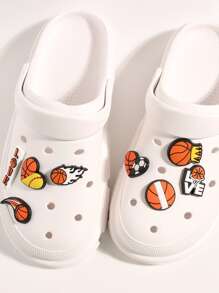 8pcs Basketball Design Shoe Decoration - Multicolor - View 1