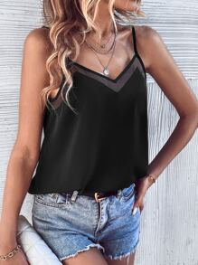 SHEIN LUNE 網紗拼接吊帶上衣