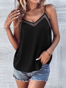 SHEIN LUNE 網紗拼接吊帶上衣