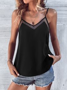 SHEIN LUNE 網紗拼接吊帶上衣