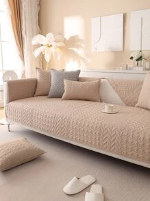 Khăn Sofa chần hình học - màu nâu - Xem 1