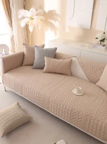 Khăn Sofa chần hình học - màu nâu - Xem 3