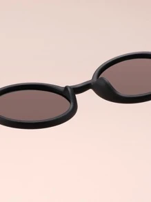 Niños Gafas de sol de marco redondo - Negro - Ver 3