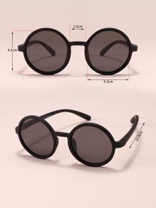 Niños Gafas de sol de marco redondo - Negro - Ver 5