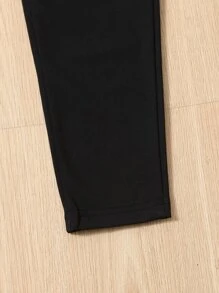 Chicas Mono de un hombro con cinturón - Negro - Ver 5