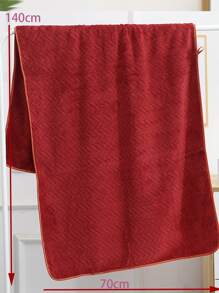 2pcs Chevron Tufted Bath Towel Set - Burgundy - View 3