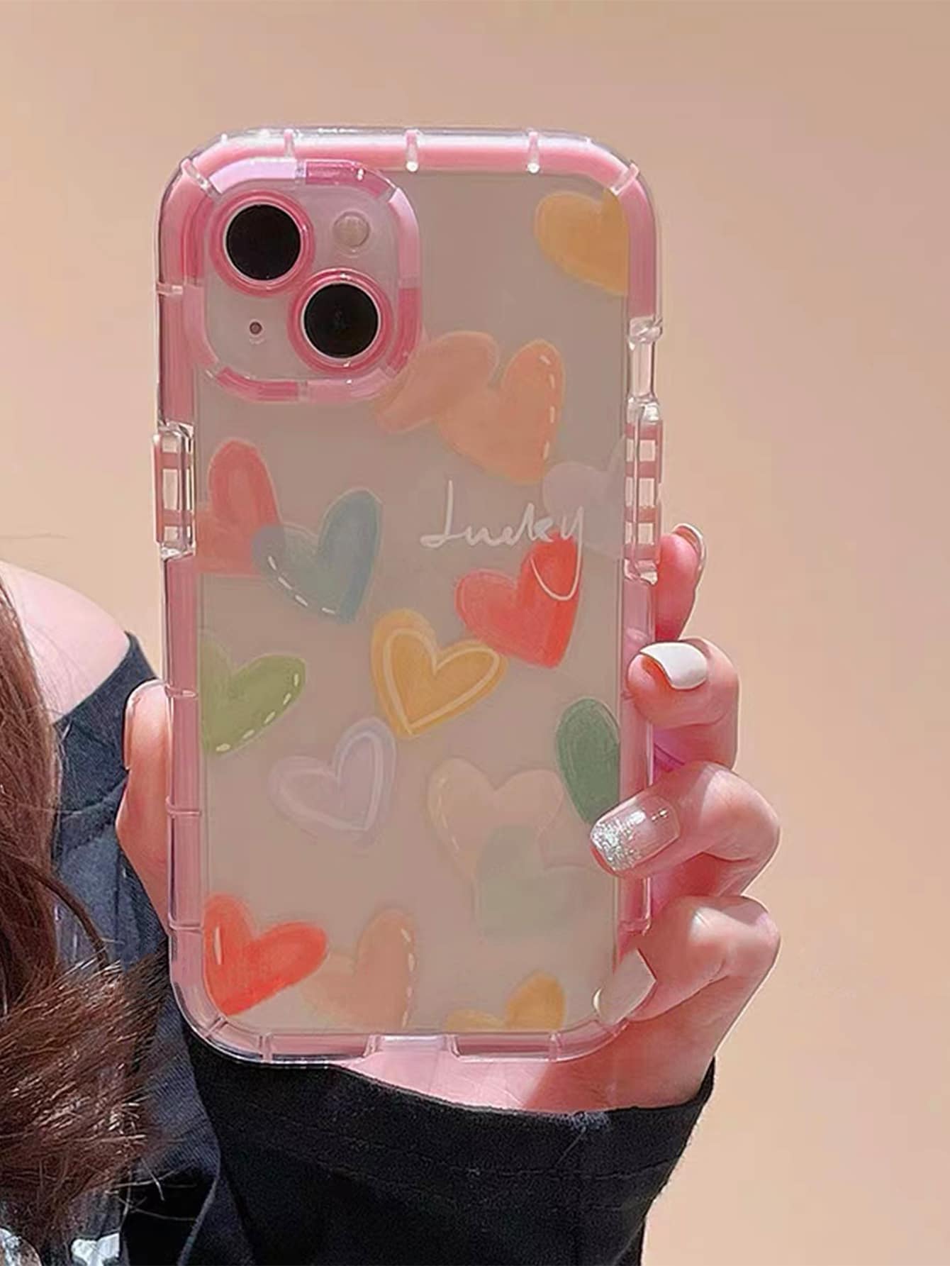 半透明夜光材質水彩心 - 彩色 - 查看 1