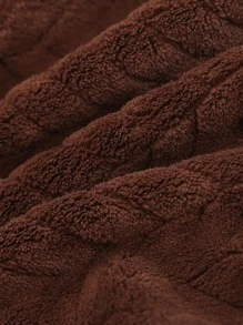 Set de 2 toallas de baño llanas para decoración del hogar y el baño - Café integral - Ver 2