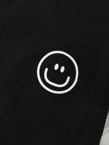 男嬰卡通臉圖案T恤