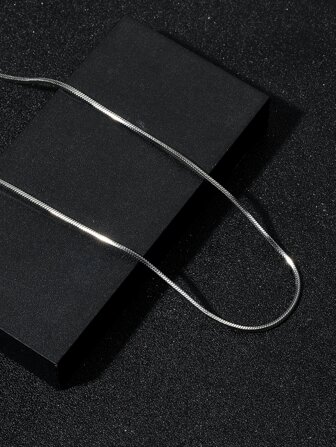 1pc Men's Snake Chain Necklace, For Jewelry Gift And Party