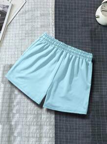 Manfinity EMRG Quần Short Nam Dây kéo Hoạt hình Giải trí - Màu xanh nhạt - Xem 2