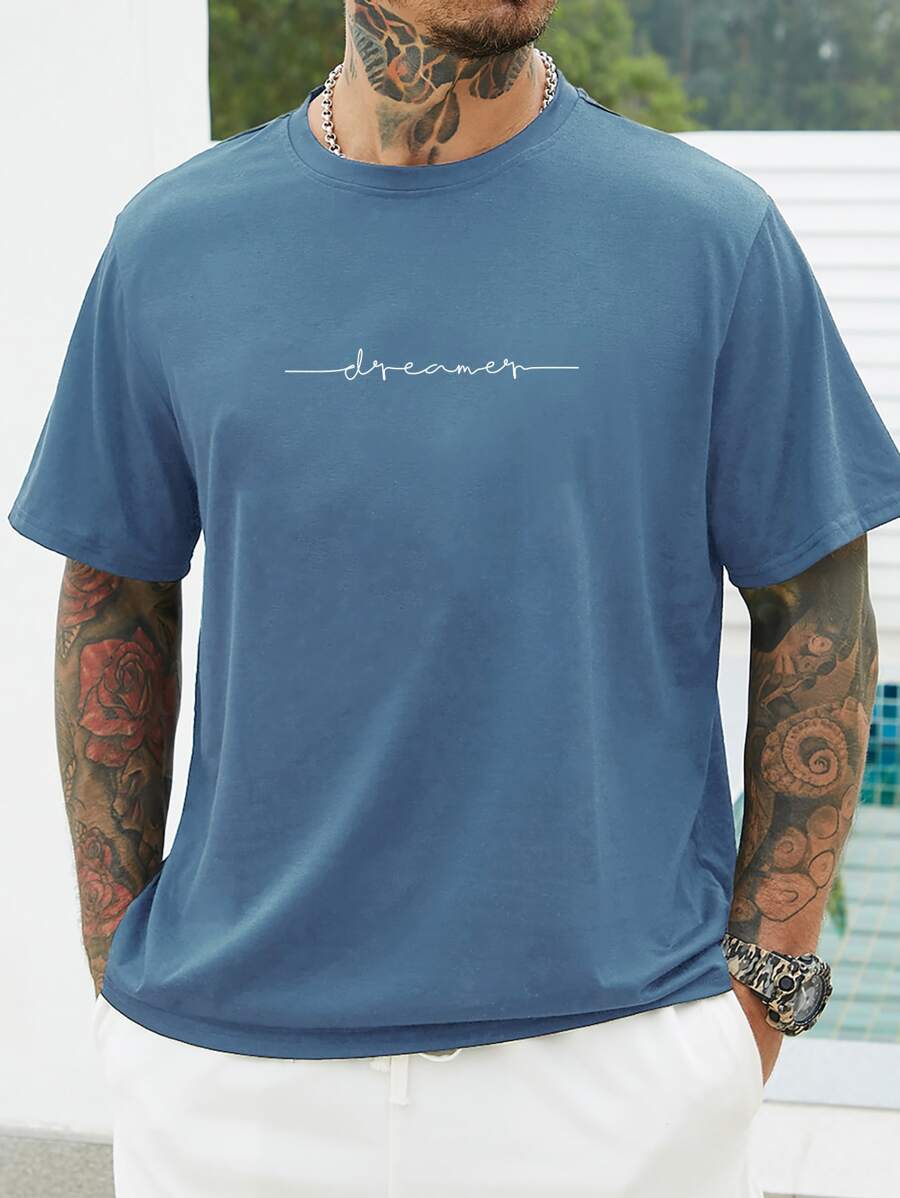 Manfinity Homme 男士字母圖案T恤