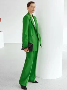 MOTF PREMIUM PRESS CREASE SUIT TROUSERS - Green - View 6